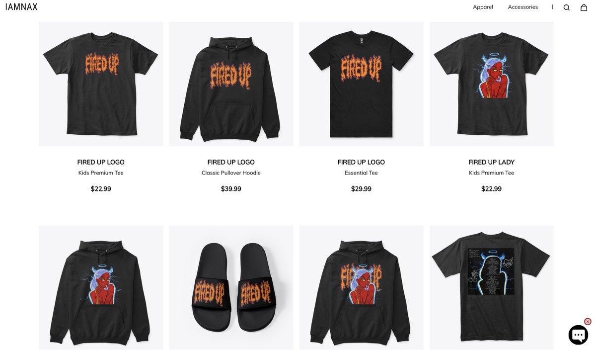 IAMNAX23's tweet photo. Made a MERCH STORE!
Here is the link to "FIRED UP" gear! https://t.co/oXYxMwK2el
If you like it, order up! Also remember ALOT of color options, so click into each item and toggle previews! :)
🔥⬆️ #merch #nftmusic #ipusage #firedup https://t.co/XHcKPEw5ZE