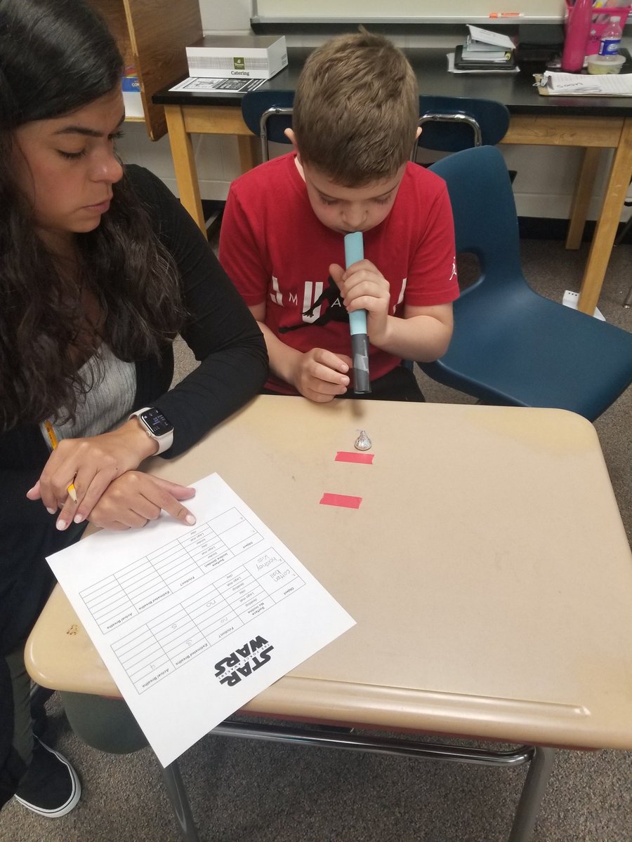 MrsMathewsILC's tweet photo. Today was all about the "force". We chose sides, built some lightsabers, and challenged the power of "the force" in an experiment. Fun way to capture May 4th through science! #maythe4thbewithyou @cms_grizzlies @CMSPrincipal1 https://t.co/CZ2ESqi8l0