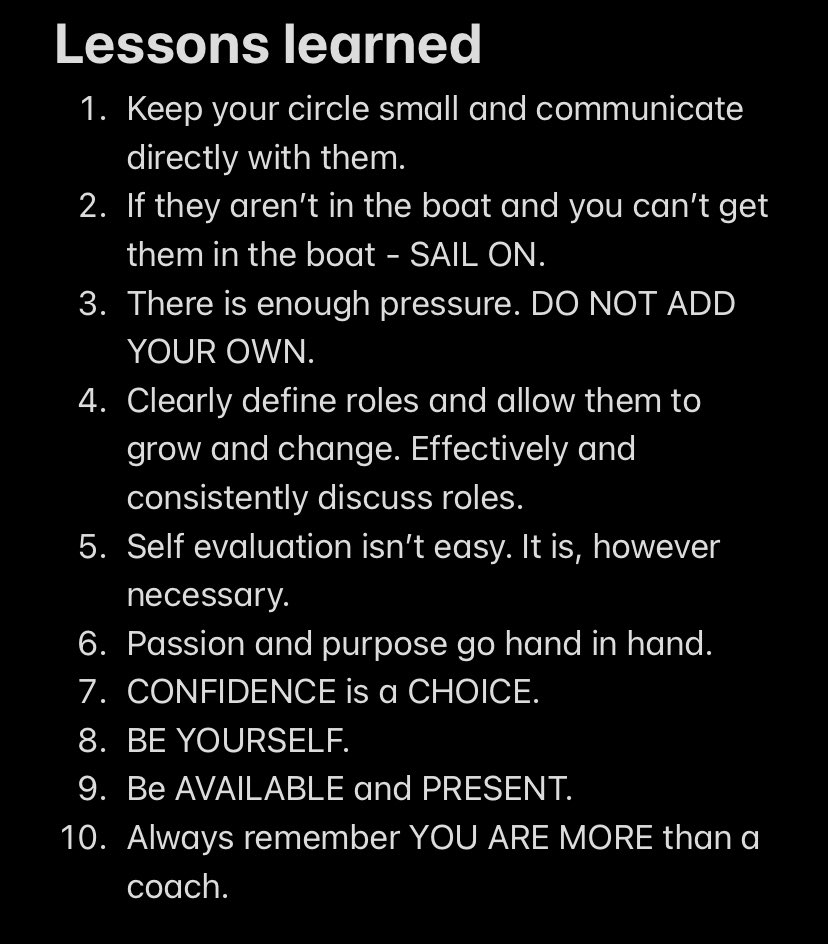 CoachK_NSU's tweet image. 27 years coaching… just some things I’ve learned that hold true no matter where I have been.