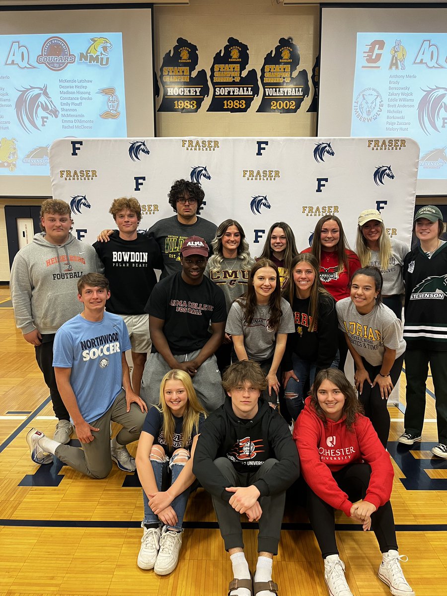 AthleticsFraser's tweet image. Congratulations to our 16 Student Athletes who have signed to continue their athletic and academic careers at the next level!

We are so proud of you all and cannot wait to watch your continued success!🐴 

#FraserFamily