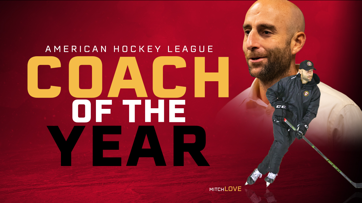 AHLWranglers's tweet photo. You 𝗟𝗢𝗩𝗘 to see it!

Mitch Love has been named the winner of the Louis A.R. Pieri Memorial Award as @theahl’s outstanding coach for the 2021-22 season!

https://t.co/7hRnGlYl1E https://t.co/QlADdQxTSi
