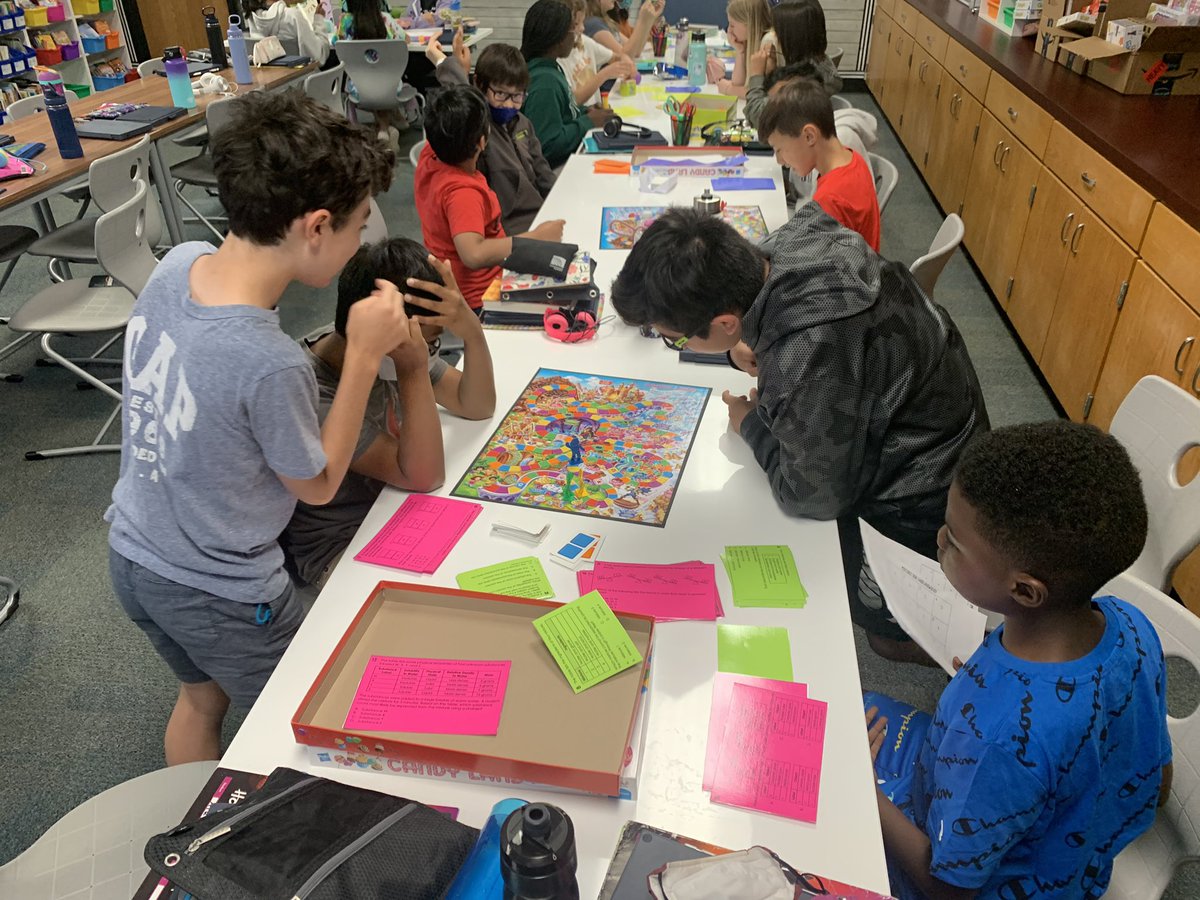 CarrieBoyleCISD's tweet photo. 5C practicing matter and energy using task cards and board games! So fun watching the learners explain their thinking and working together to demonstrate their knowledge. @AustinElem #CISD_Science @BKrommenhoek https://t.co/Kl8s0Vbd9f