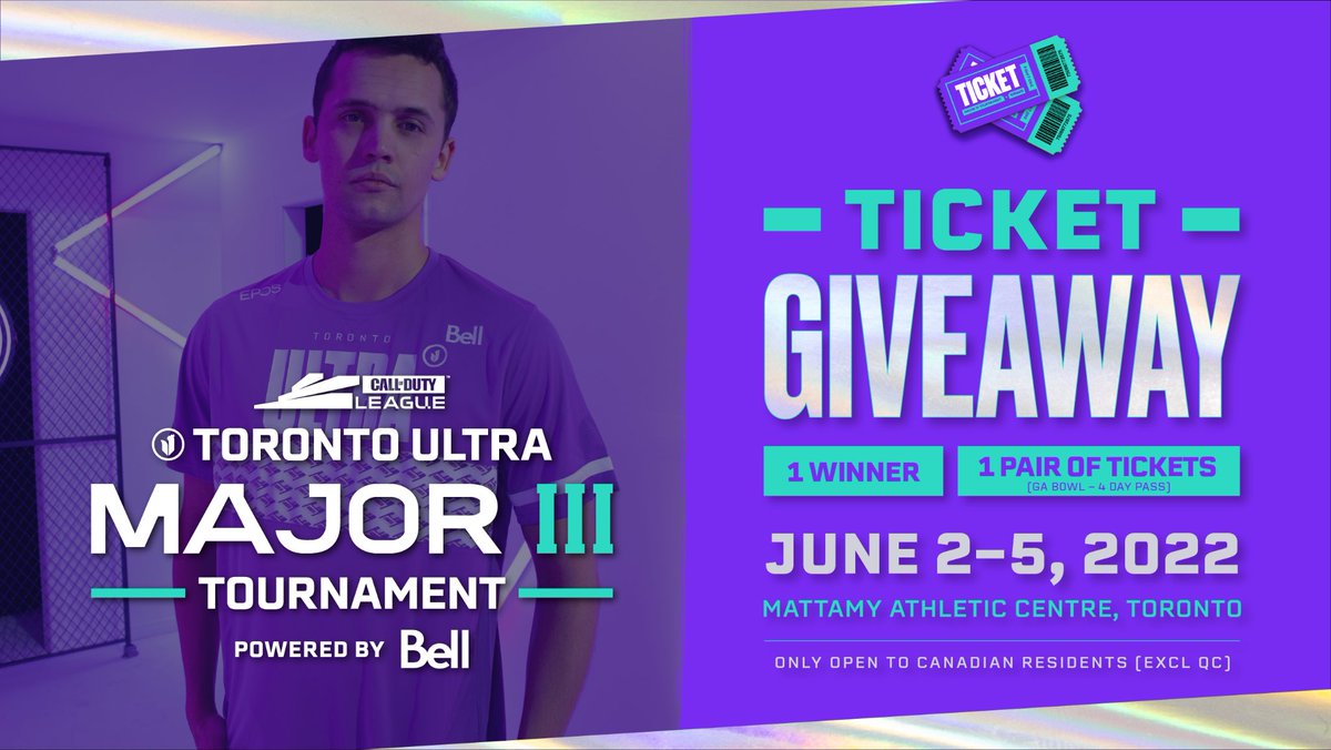 🚨 MAJOR III TICKET GIVEAWAY

The Toronto Ultra Major is only a MONTH away and to celebrate I want to give a lucky fan 2 tickets to come cheer us on 🎉

How to enter:  
Follow me + <a href="/Bell/">Bell</a> + <a href="/TorontoUltra/">Toronto Ultra</a> 
RT this post 
Tag two friends  

#StrengthInTheNorth #SooUltra
