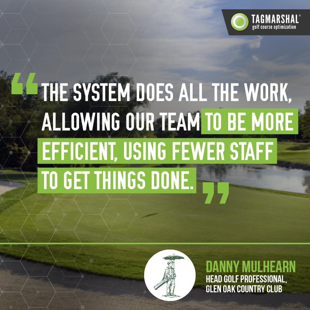 tagmarshal's tweet photo. Generate your ROI and find out how courses like Glen Oak use Tagmarshal’s optimization technology to operate more efficiently, and achieve more with their smaller teams. Learn more: https://t.co/hJjg9X1DYu #golfcartgps #techinnovation #golfoptimization #golf #pga https://t.co/bcqQQVwAsq