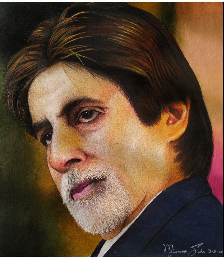 Rahul_rkverma's tweet photo. #AmitabhBachchan @SrBachchan Sirji this is for you by #Mausami my student, hope this will reach to you.
Please retweet so that it will reach to @SrBachchan #portrait #srBachchan https://t.co/qdRc4iPFE6