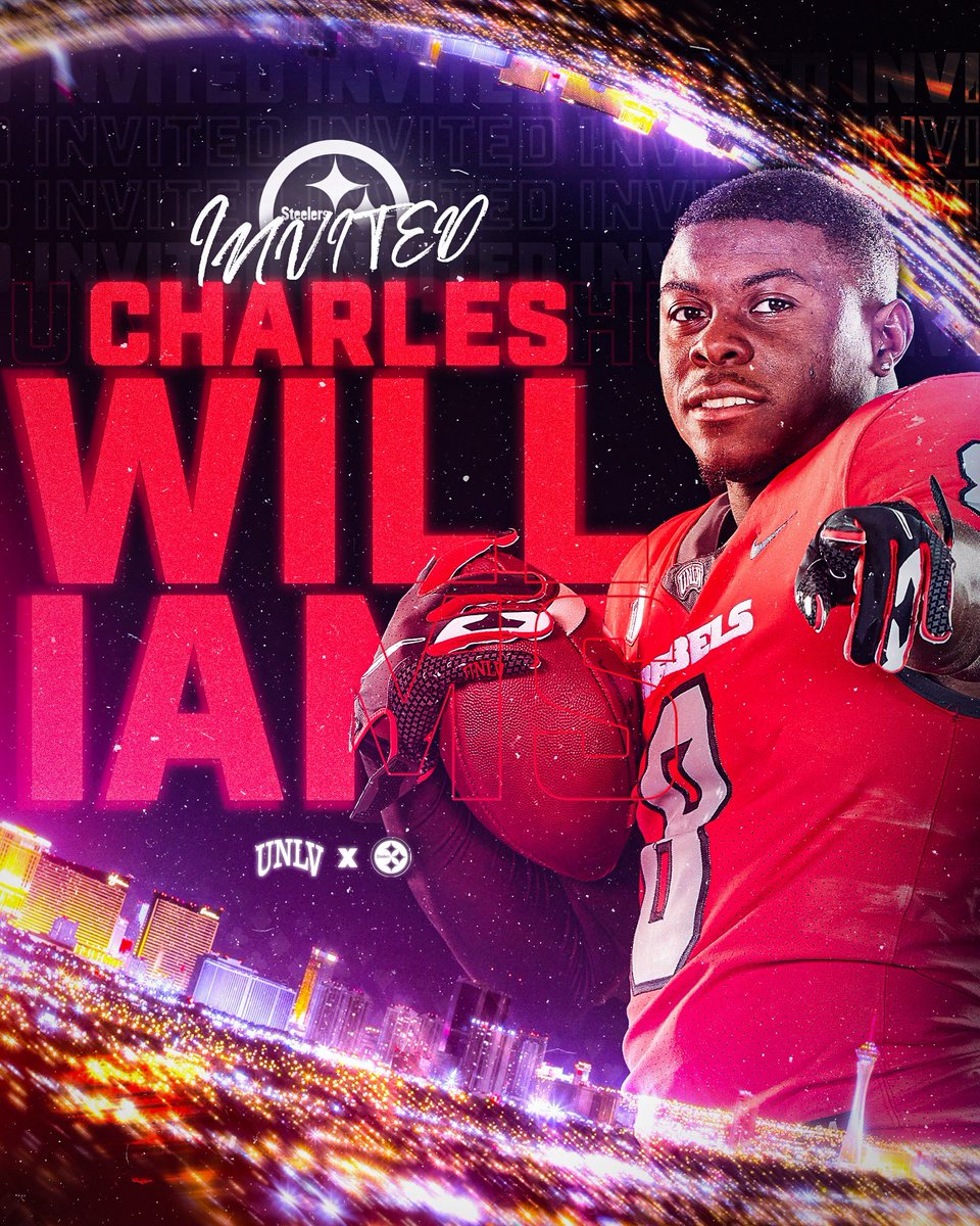 unlvfootball's tweet photo. Big congrats to @ChuckW_8 for his invite to @steelers Mini-Camp ‼️🔥 

#NFLRebels https://t.co/gw5QxO0RBv