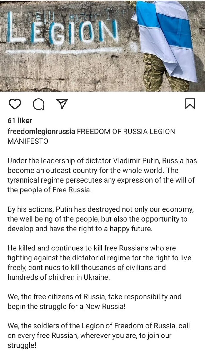 FreedomOfRussiaLegion💙🤍🇷🇺🤍💙 tweet media