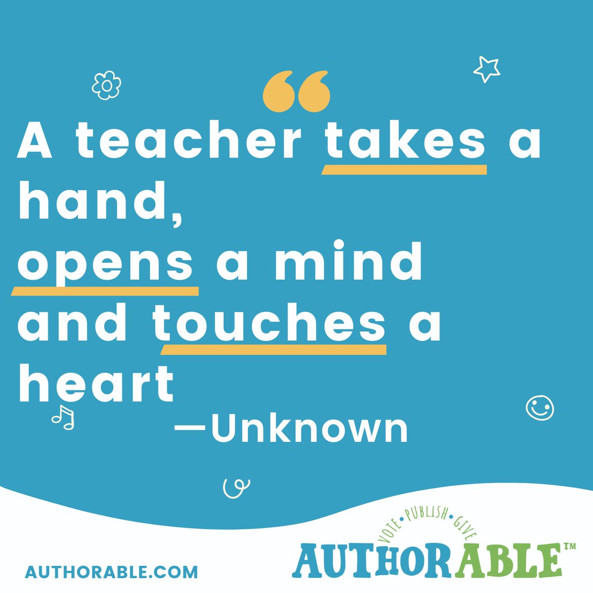 authorablekids's tweet photo. Not sure who said it first, but definitely an accurate quote! 
Design a cover photo for your teacher’s Facebook page and you could win them $100 to Target!

Get the printable worksheet for #TeacherAppreciation: https://t.co/Qlf4QPBQhT https://t.co/uBEo9Xwx3Q