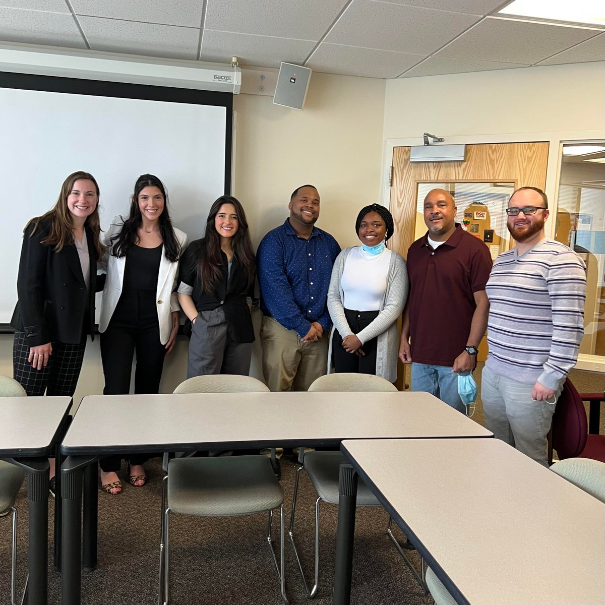 DennisonCenter's tweet photo. Well dressed and impressed with all the work done by @BSUCommStudies students in their Public Relations Campaigns course! 

Thank you @BridgeStateU for the opportunity to work with your students to learn how to better market Dennison!

#Dennison #BusinessProposal #community https://t.co/3P66SgHLse