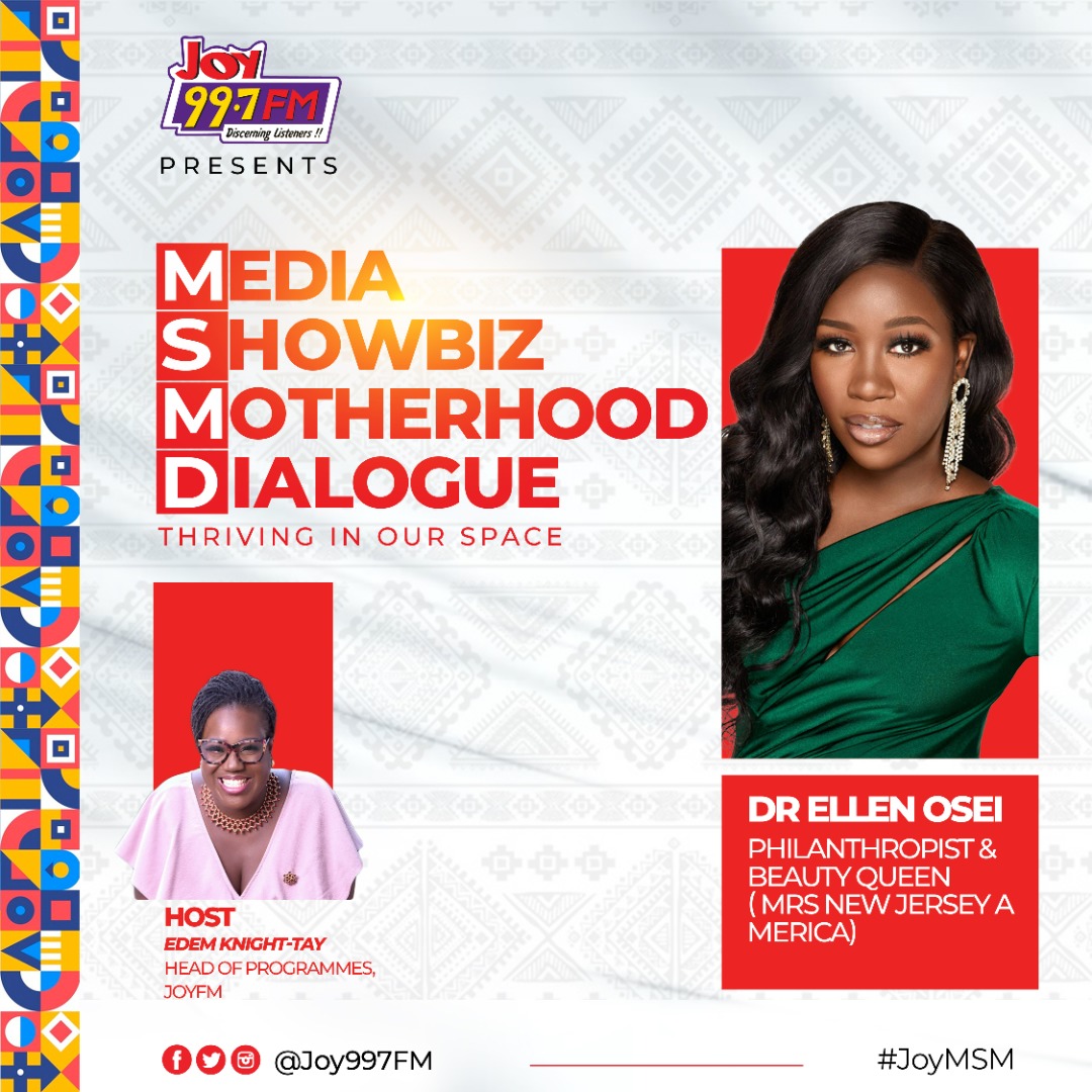Joy997FM's tweet photo. The Joy FM Media Showbiz Motherhood Dialogue is happening at the Labadi Beach Hotel on the 7th of May, 2022.

Meet Dr. Ellen Osei, Philanthropist &amp; Beauty Queen - Mrs. New Jersey America #JoyMSM https://t.co/evF8x6HR4n