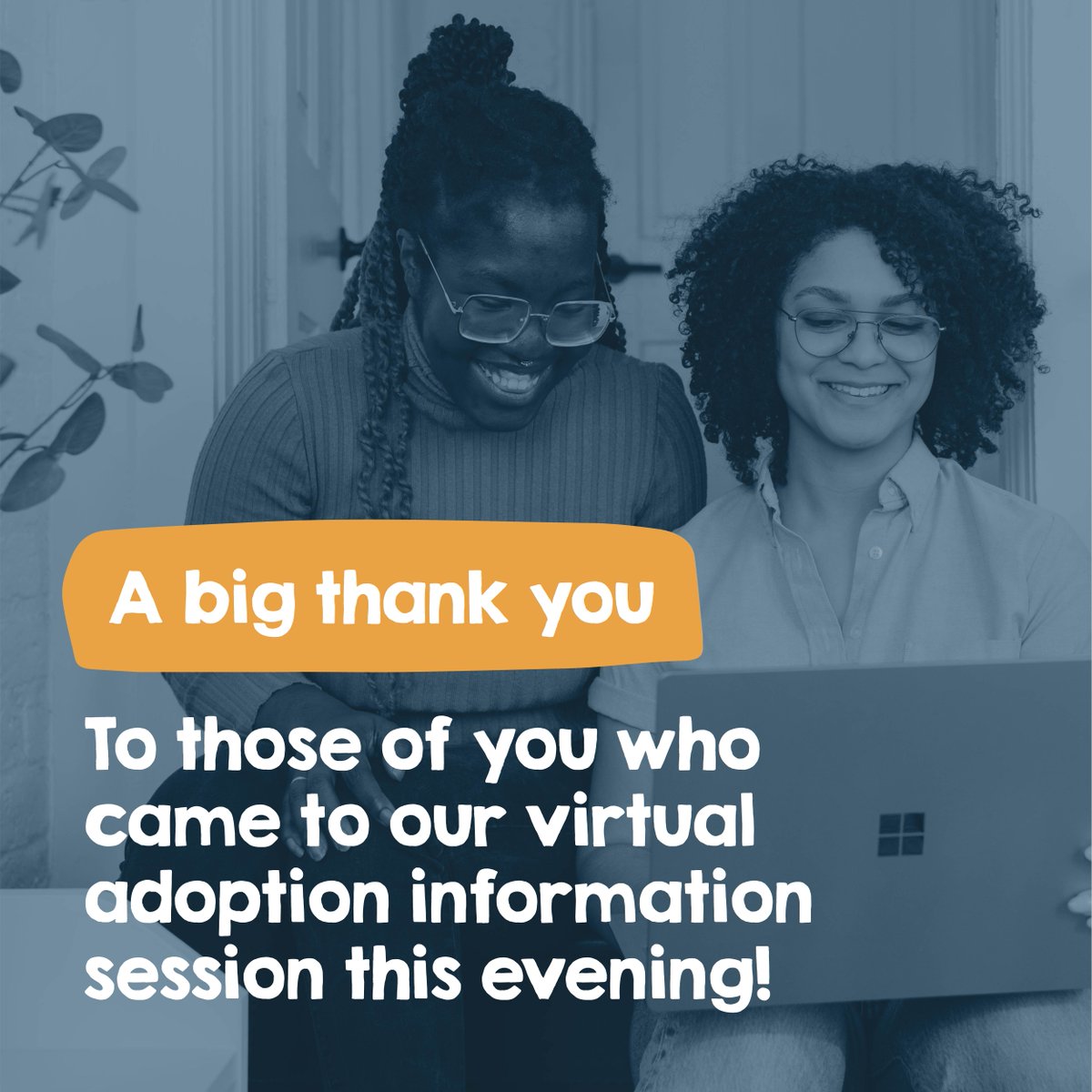SFCS_adoption's tweet photo. A big thank you to those of you who came to our virtual #adoptioninformation session this evening.

Ready to take the next step, or perhaps you have a question about adoption or SFCS? Email us at enquiries@sfcs.org.uk. We would love to hear from you.

#adoptionuk https://t.co/Dm0vSxdswP