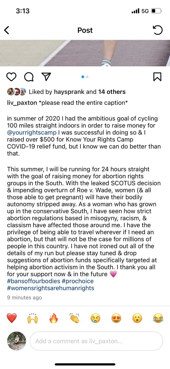 Hi. I’m going to run 24 hours straight to raise money for abortion rights in the South. If anyone is part of the pro-choice running community, please share!