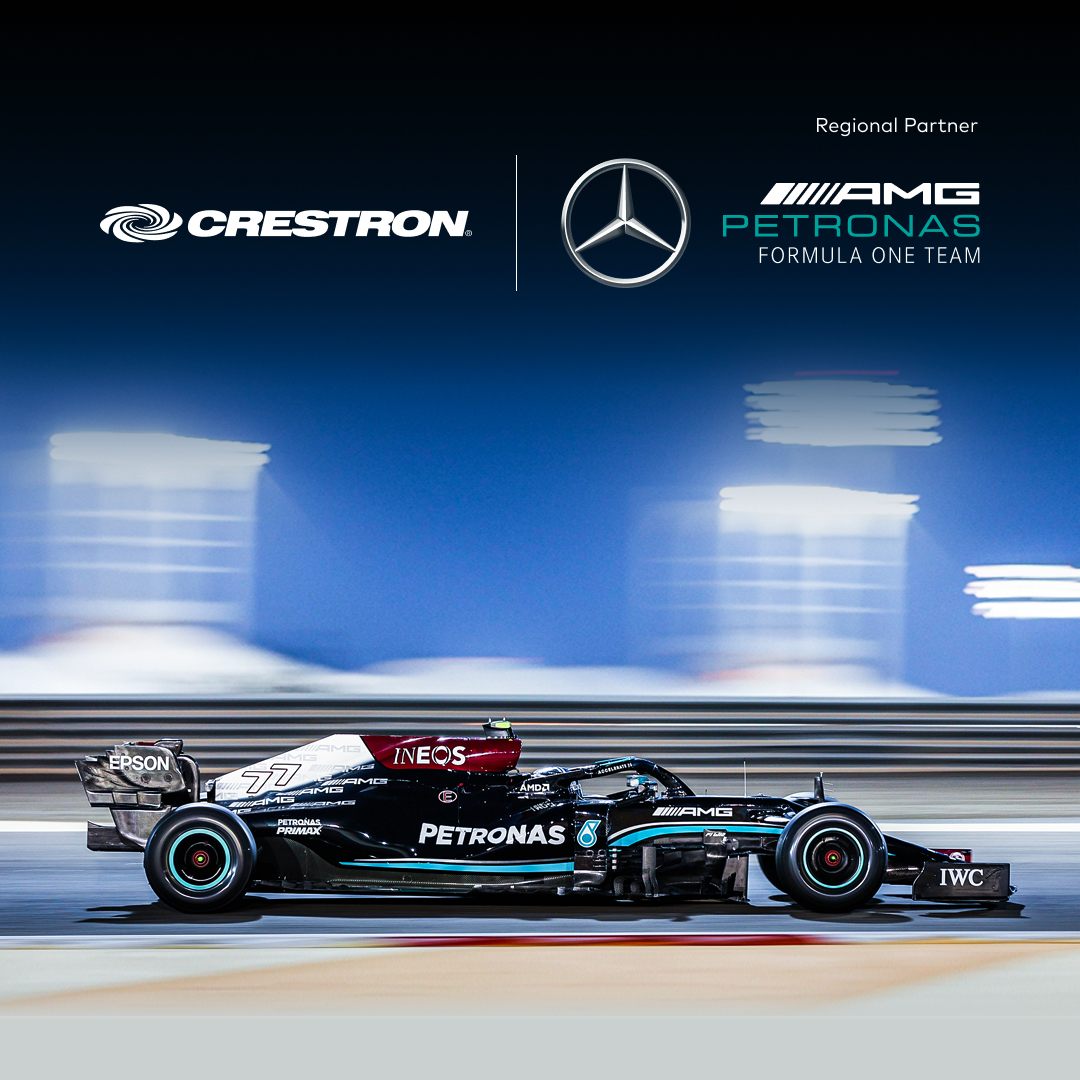 At 223 mph, the company you keep means everything. Crestron is a proud partner of the Mercedes-AMG Petronas Formula One Team.

Learn more. ow.ly/EuZg50IZxUu

<a href="/crestron/">Crestron</a>