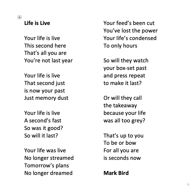 dreambeastpoems's tweet photo. Your Life Is Live! #poems #poetry #LiveStreaming #lifestreaming #EnjoyingEverydayLife #BeYourself Will your life be worth of repeats 😜 https://t.co/NUdEyamQHB