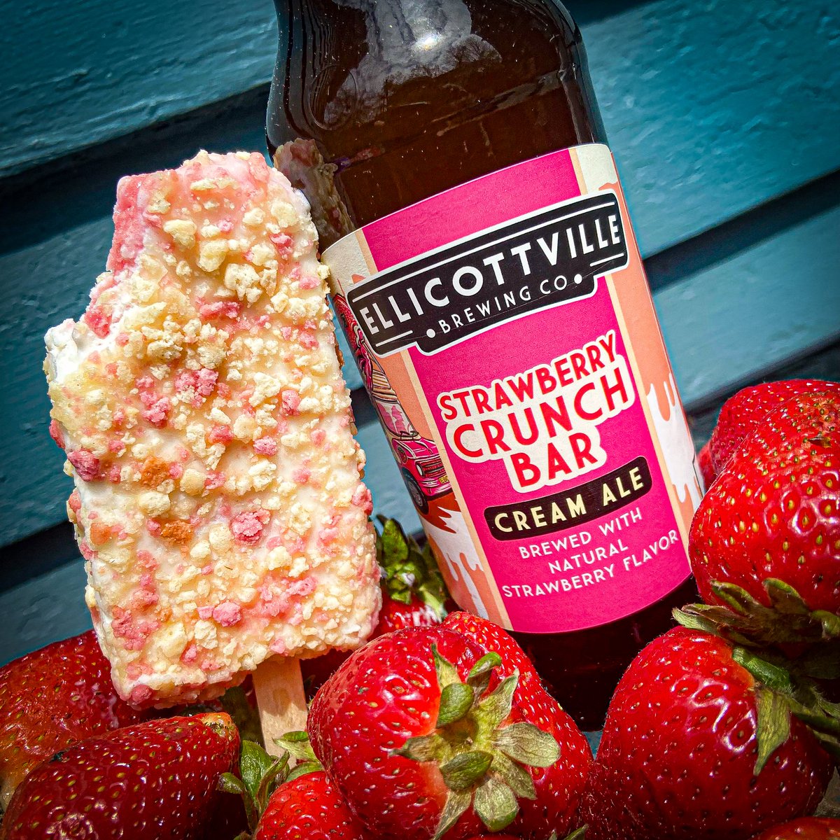 Ellicottville Brewing Strawberry Crunch Bar Cream Ale 

Available throughout the summer at your local beer and grocery stores! 

Cheers! 🍻