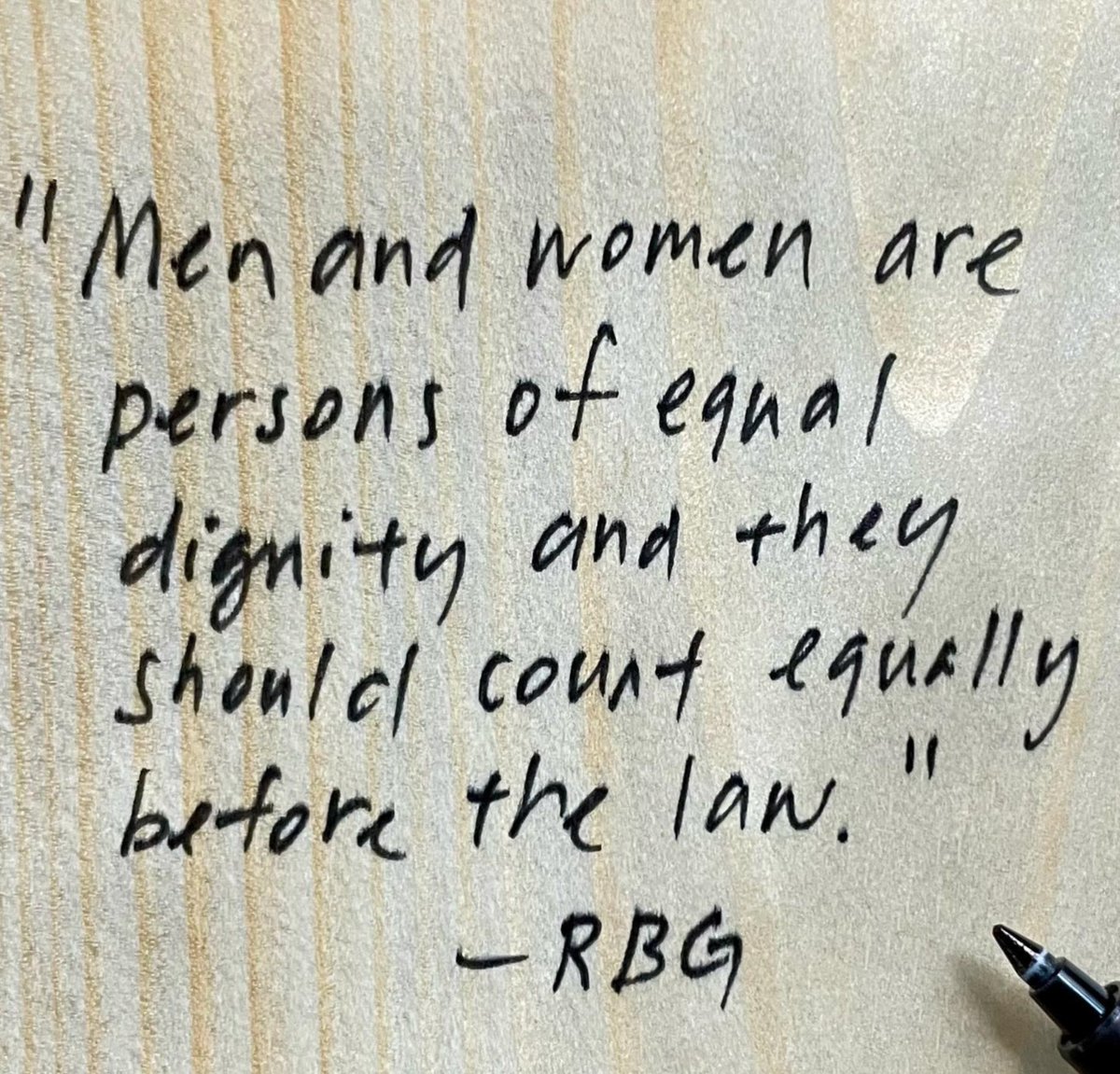 briansolis's tweet photo. "Men and women are persons of equal dignity and they should count equally before the law." —RBG https://t.co/49l24ta2tS
