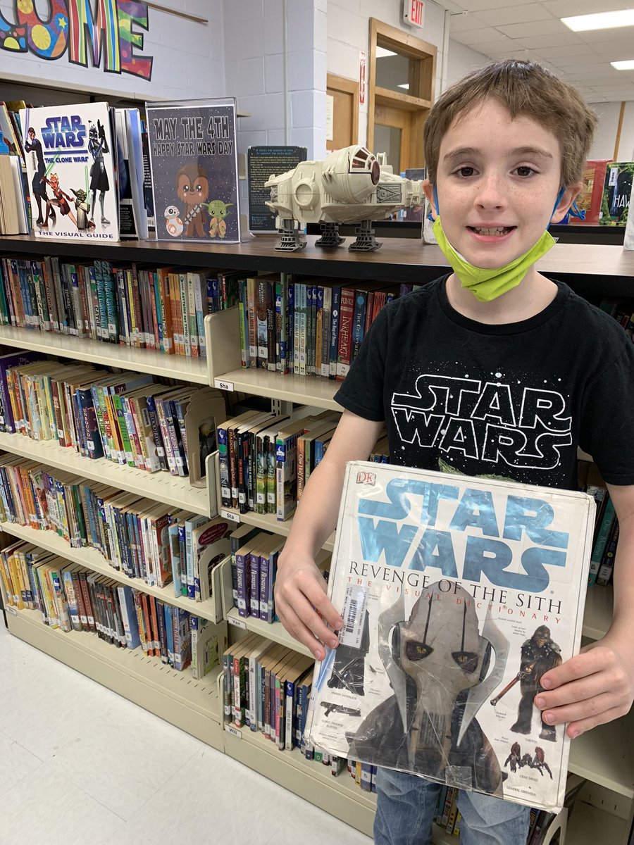 WPSWISLibrary's tweet photo. May the 4th Be With You!  Happy #StarWarsDay from the WPS/WIS libraries &amp; our biggest Star Wars fan!@SD925District @sd925wps @sd925WIS @WISBarrett https://t.co/1UyalTcwSl