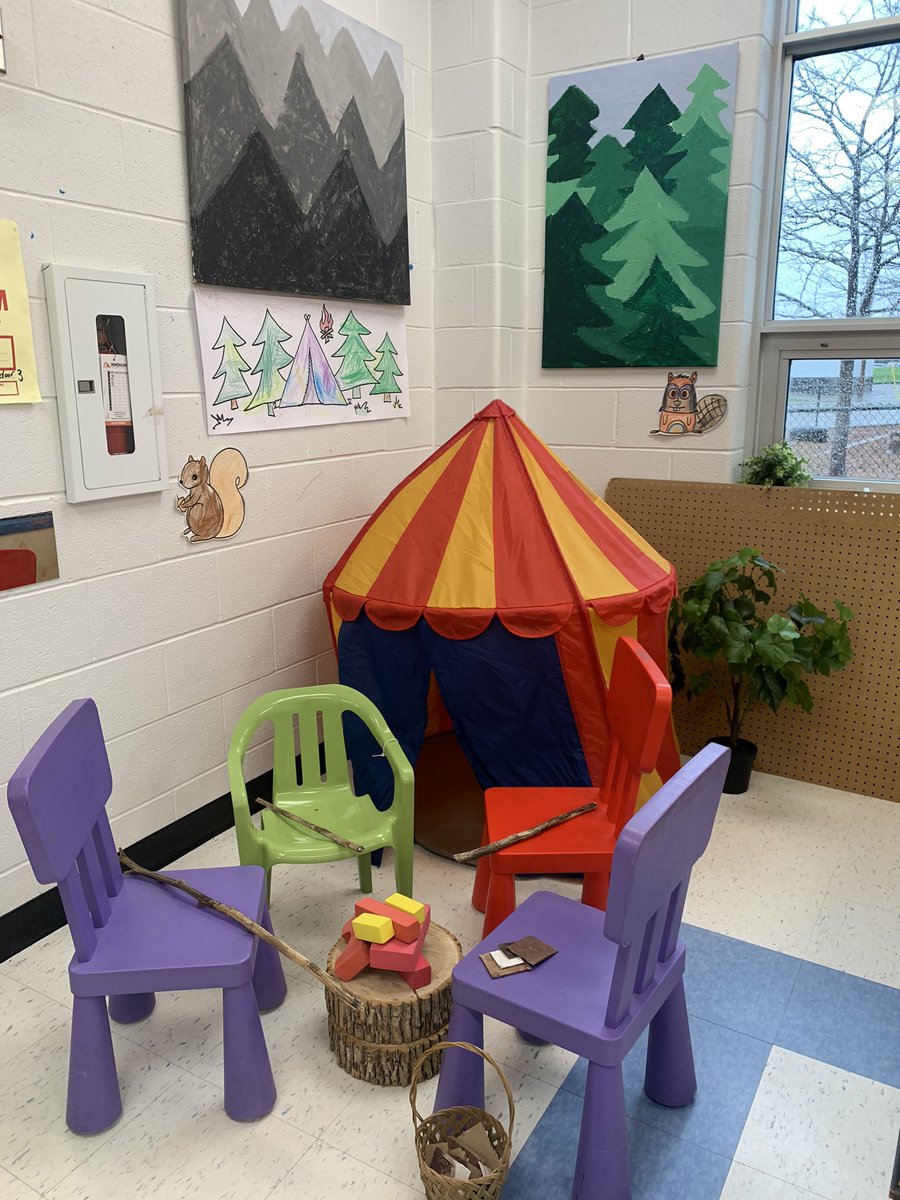 JagdevMs's tweet photo. Come explore the great outdoors at our K5 camp grounds! @OscarPetersonP2 @regionofpeel #dramaticplay #dramaticcentre #fdk #kindergarten https://t.co/3FuPLGc2i4