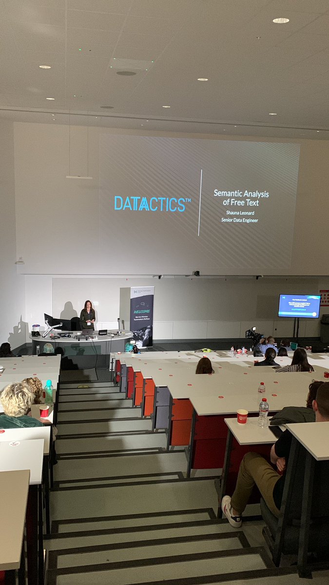 StuartHarveyCEO's tweet photo. Shauna Leonard discussed how using regular expressions and the use of #NLP allows free text to be categorised quickly and accurately without the need for human intervention at @WTMBelfast on Saturday. #wtmbelfast https://t.co/9cN39tIzoR