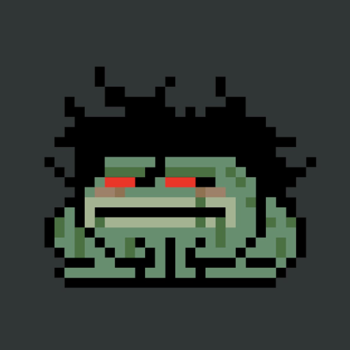 The <a href="/cryptoadzNFT/">CrypToadz 🐸⛓</a> are running again sitting at 3.2ETH floor, or hopping should I say? Still can’t get enough of my zombie toad! #CrypToadz #cryptoadzNFT