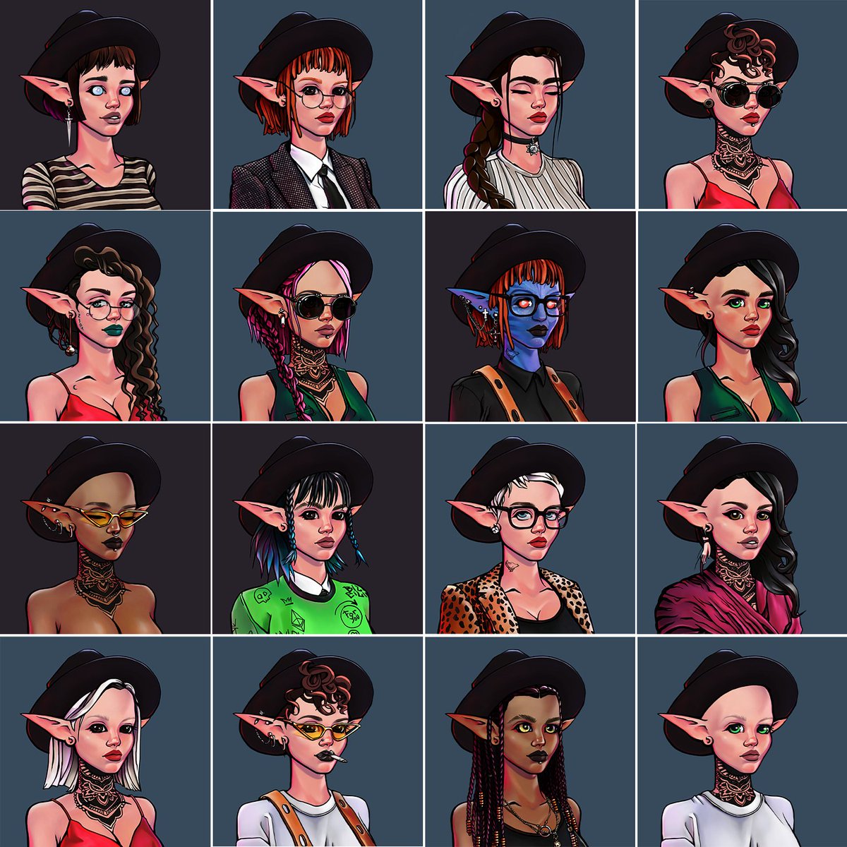 Elves_Among_Us's tweet photo. Elves have a fitting today👀
Which one looks better in a hat?👑🖤

#ElvesAmongUsNFT
#WomenInNFTs #NFTcollectibles #NFTCommunity https://t.co/v2ml9s8Gei