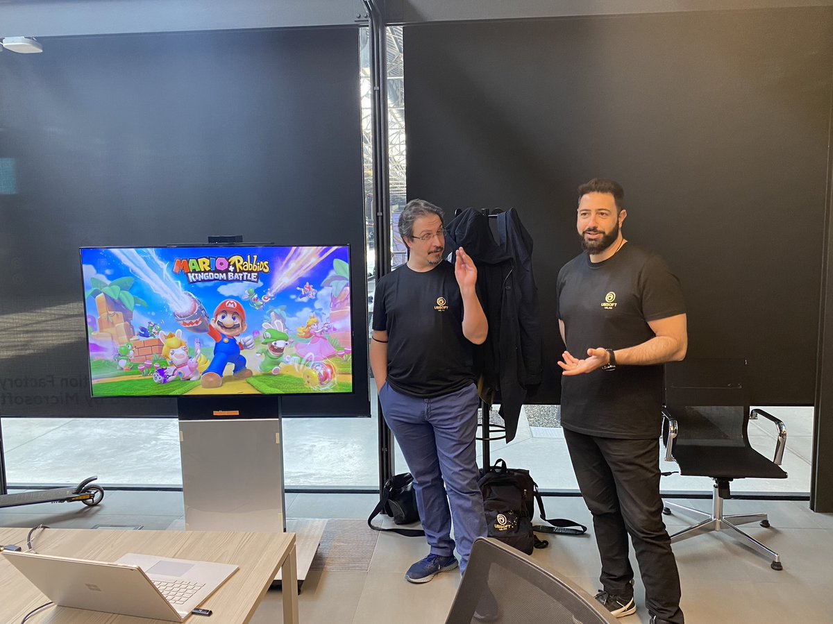 UbisoftMilan's tweet photo. This week our own @Surginis and @GENTS83 had a talk at #Quickload, the gaming startup accelerator of @OgrTorino and @msft4startups, telling about how the Game Design and Gameplay Programming departments collaborated, developing @MarioRabbids Kingdom Battle. https://t.co/zqxUcSrR1u