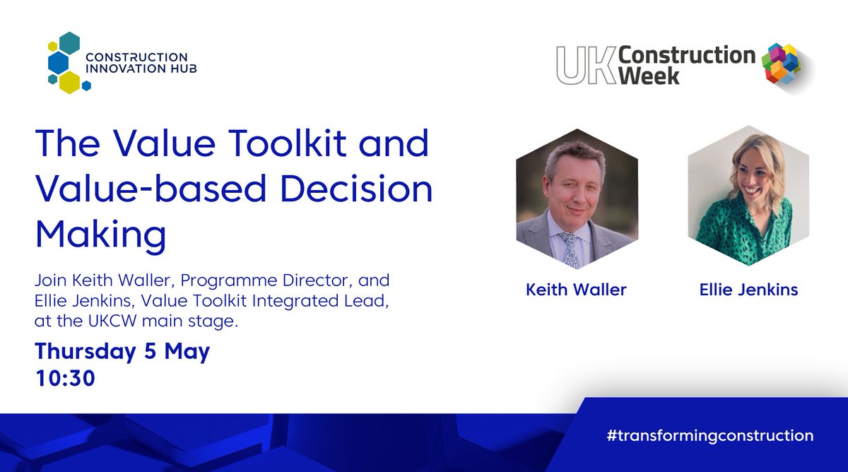 Join @keithdwaller + @EllieRTJenkins at #UKCW to learn more about how the #ValueToolkit is a suite of tools that empowers clients and policymakers to make value-based procurement decisions for better environmental, social, + economic outcome- orlo.uk/q8NRm @UK_CW 😁