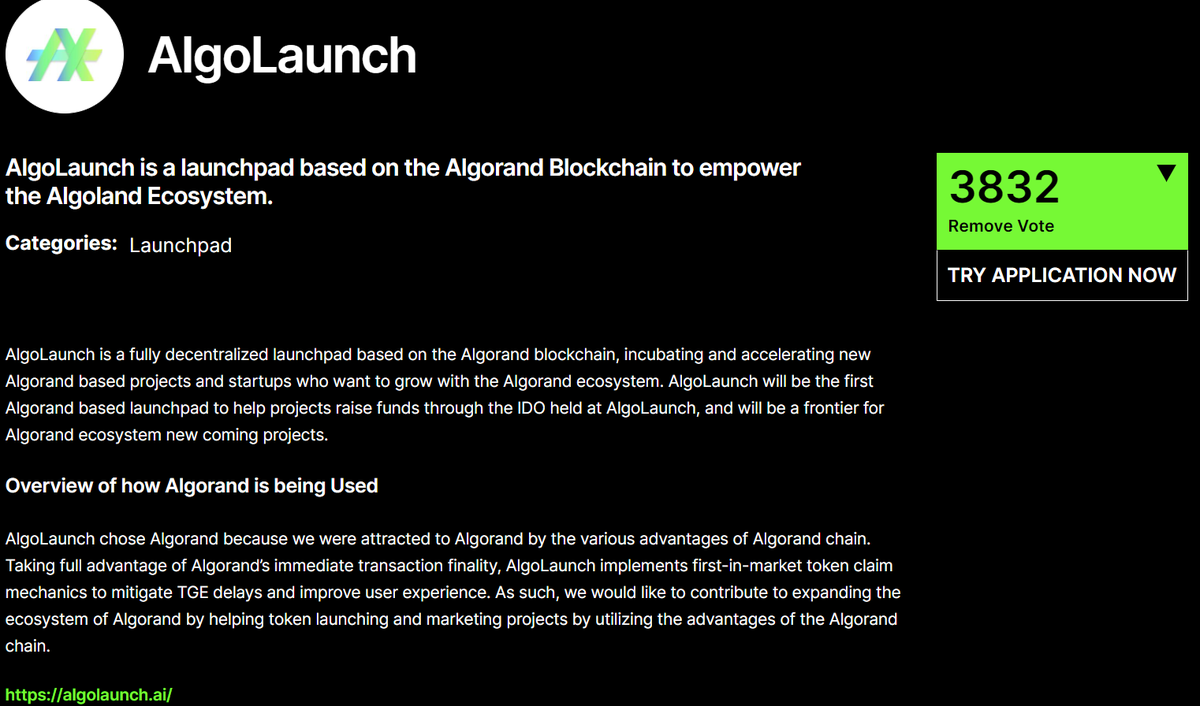 bart_jab's tweet photo. @Algolaunch @Algorand https://t.co/VhMoS1j6Q3