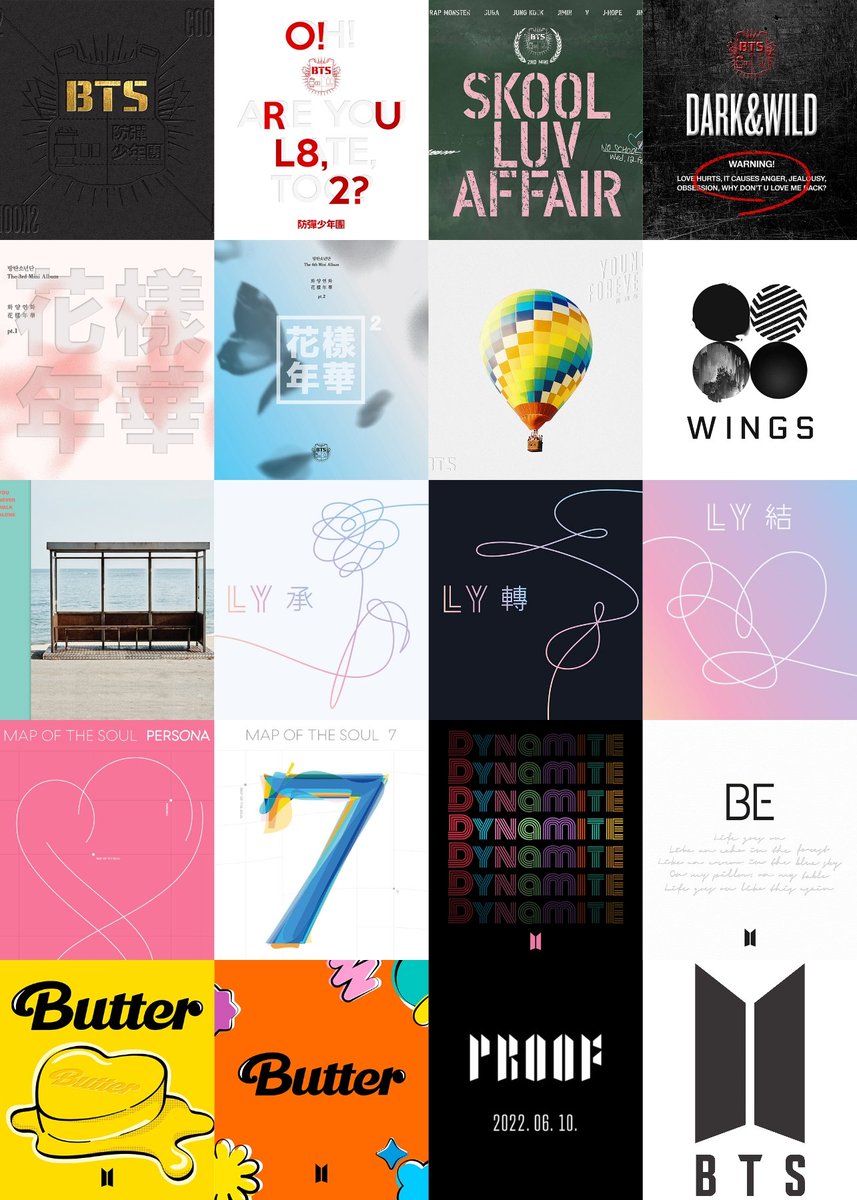 BTS21_2019's tweet photo. @BIGHIT_MUSIC The evolution of BTS' discography is absolutely stunning https://t.co/uUCIy1h5tx