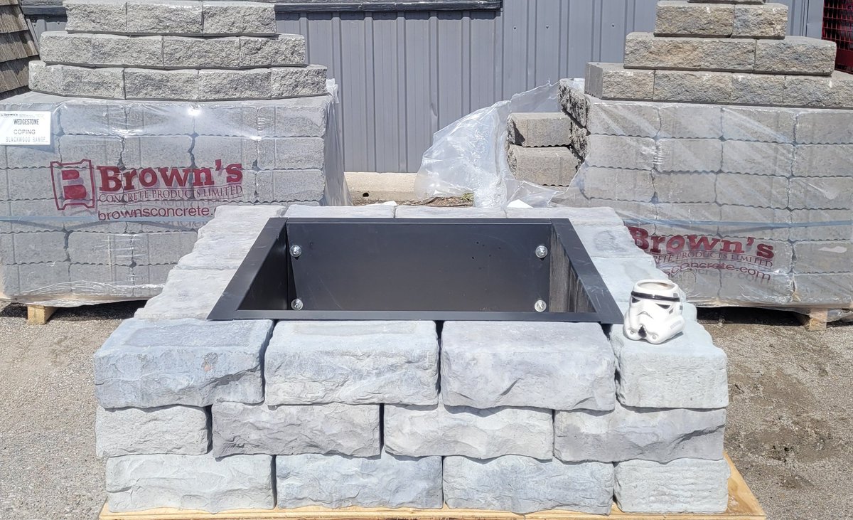 Spring is in the air... New Arrivals!!! #BrownsConcrete #Wedgestone #BlackwoodRange #NipissingRange #FirePit #Manitou #Mactier #Muskoka #ParrySound  #MuskokaLumber #MLCrew #Landscaping