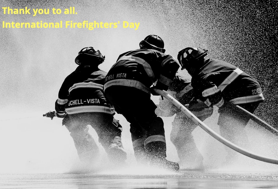 It's International Firefighters' Day!  We honor and thank all the firefighters in the world.  Thank you for the daily sacrifices you make to ensure the safety of your communities.

#WeThankFFs