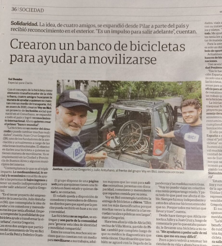VOY EN BICI Argentina (@voyenbici_arg) on Twitter photo SUMA TU EMPRESA y SUMATE VOS
Donando una Bicicletas Nueva o Usada Cambiamos Realidades a lo ancho y largo de Argentina.
Te esperamos argentina@voyenbici.org voyenbici.org Cel 1138970475
clarin.com/sociedad/pilar… SUMA TU EMPRESA y SUMATE VOS
Donando una Bicicletas Nueva o Usada Cambiamos Realidades a lo ancho y largo de Argentina.
Te esperamos argentina@voyenbici.org voyenbici.org Cel 1138970475
clarin.com/sociedad/pilar…