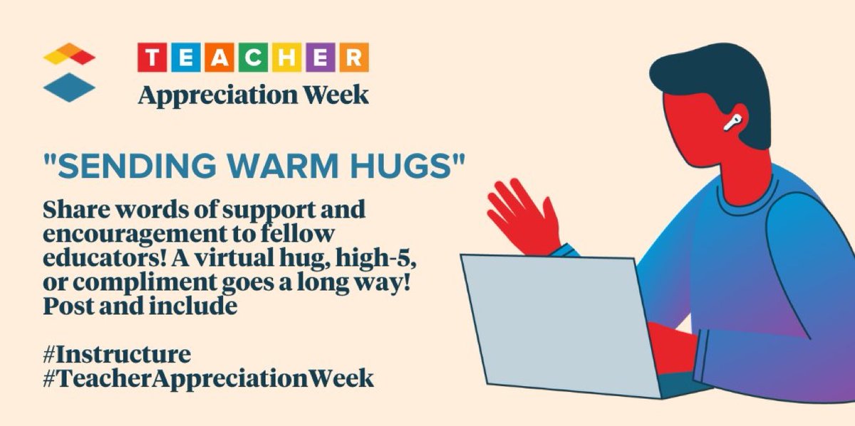 Sending warm hugs to all of the teachers out there! Sending much love to everyone who is putting in their hard work!
#TeacherAppreciationWeek #Instructure #CanvasFam infl.tv/kQ7f