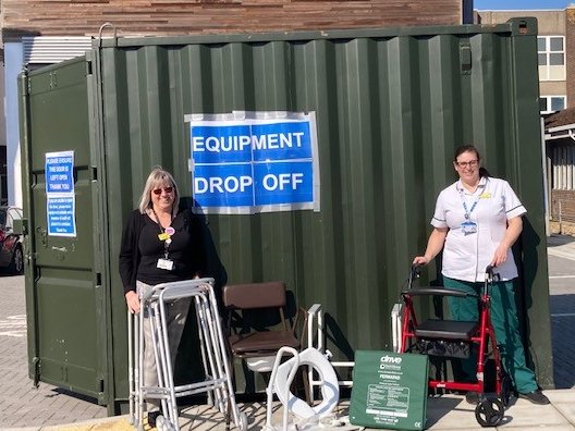 Thank you to everyone who has returned equipment; over £5,000 worth has been brought back &amp; reused so far. If you have any equipment yet to be returned, please bring it to William Harvey Hospital, QEQM Hospital or Kent &amp; Canterbury Hospital, so you can continue to help others.