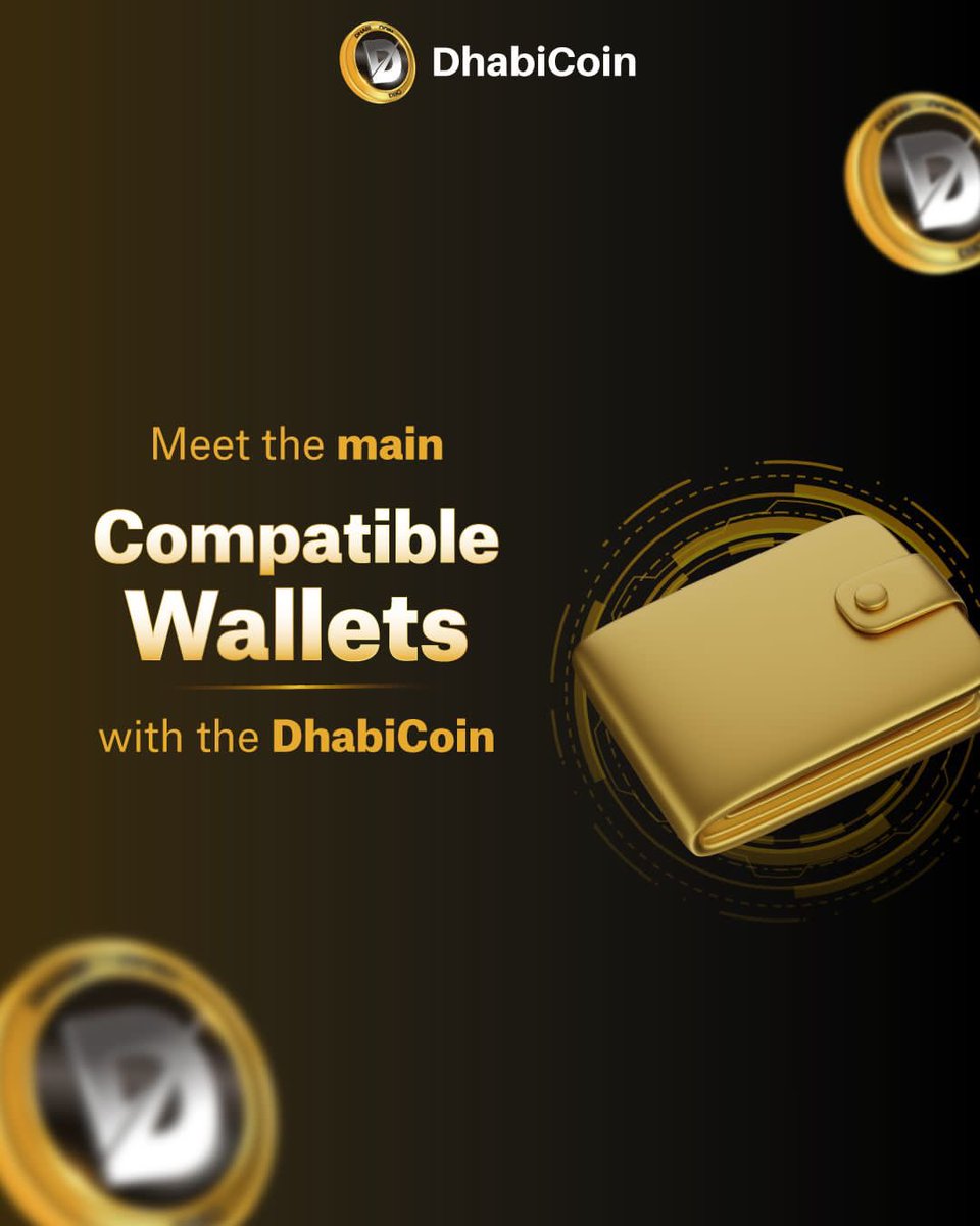 DhabicoinUae's tweet photo. DhabiCoin is already present in one of the main Exchanges!
If you have already purchased your Tokens or are thinking of purchasing you have to know which Wallets are compatible with DhabiCoin, among them are:

👉METAMASK
👉MyEtherWallet
👉Trust Wallet
#dhabicoin #Crypto #NFTs https://t.co/6U88ey5pWK