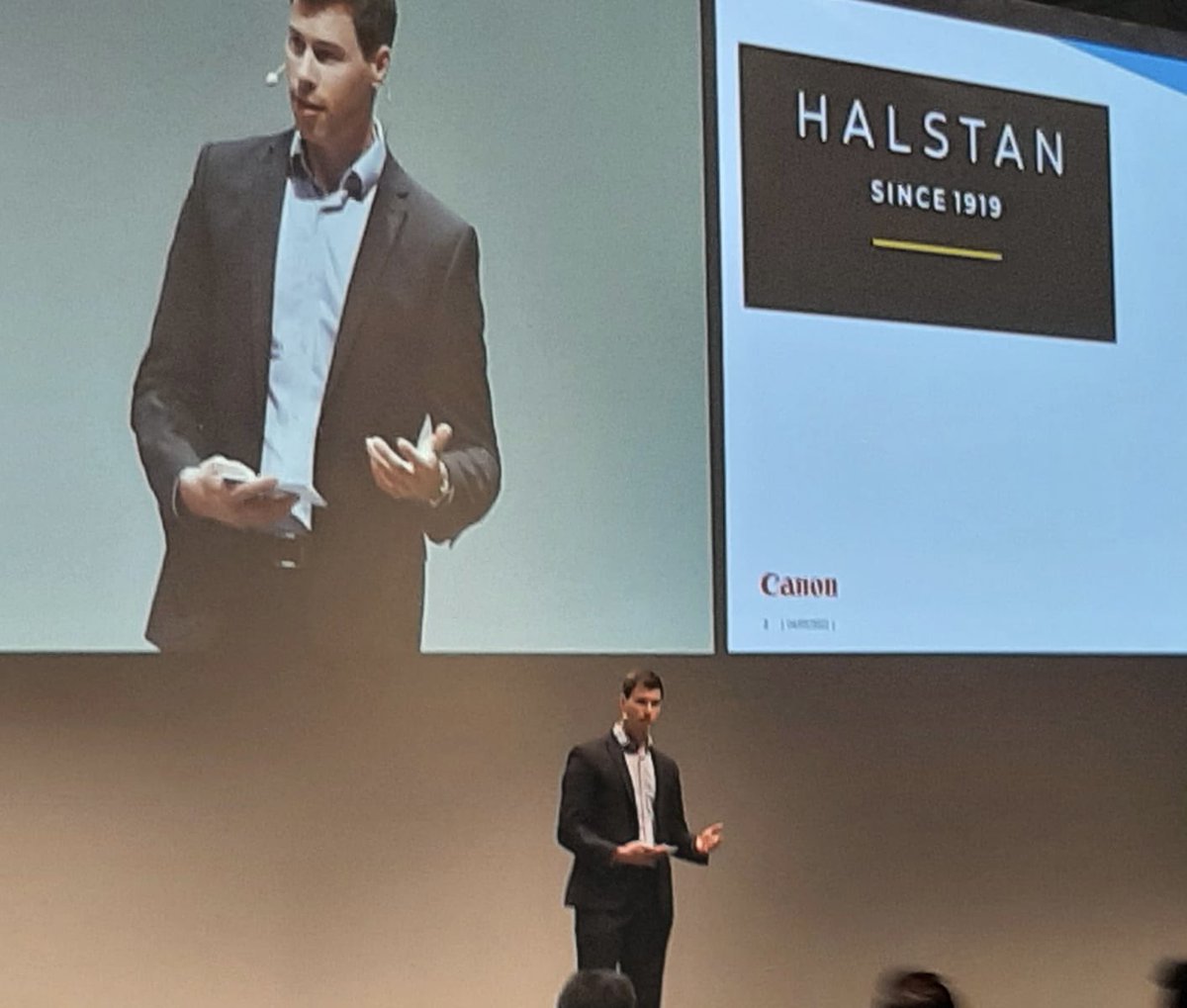 Rupert Smith, chief executive of Halstan speaking today at the Canon Future Book Forum in Germany about the company’s journey towards fully automated book production and the technical solutions that is now available for publishers <a href="/CanonProPrintUK/">Canon UK Pro Print</a>