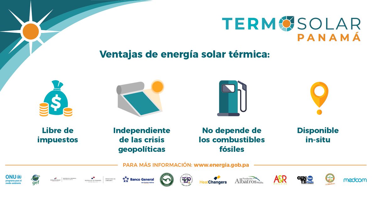 jesusglzmar's tweet photo. ¡Deja que entre el sol! Un recurso renovable con múltiples ventajas, como por ejemplo:
* Libre de Impuestos
* Independiente de crisis geopolíticas
* No depende de los combustibles fósiles
* Disponible in - situ
Únete a la iniciativa #TermosolarPanama y #Solarizate con nosotros. https://t.co/LMYz0uEiGQ