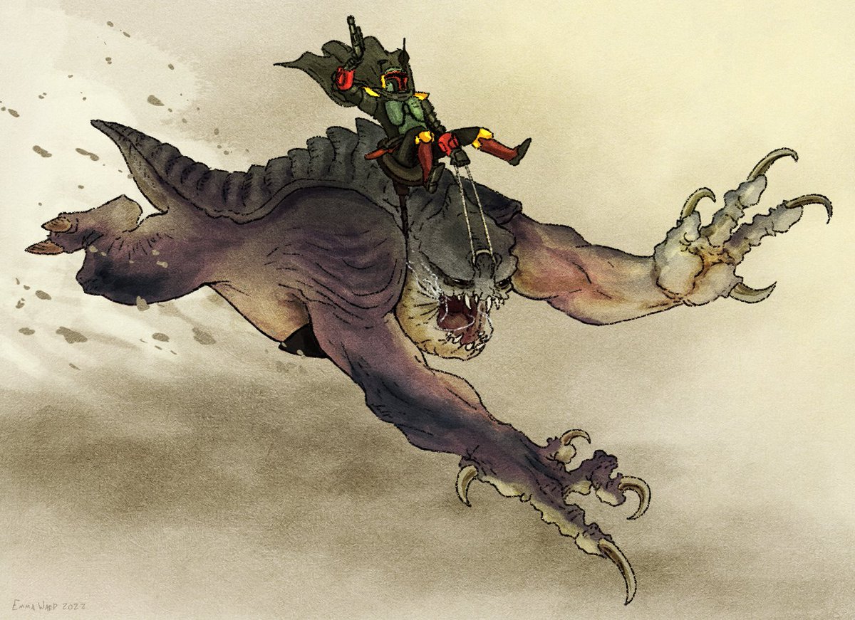 mecha riding robot monster teeth claws dinosaur  illustration images