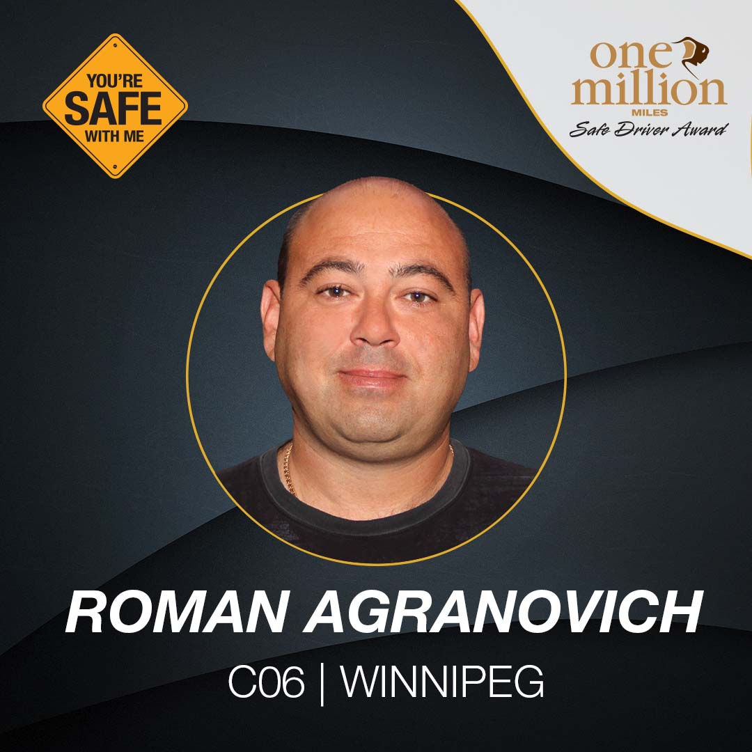 Roman has reached 1 million consecutive safe driving miles! Keep up the great work. #congratulations #everysafemilecounts #onebison #safety #trucks #trucking #truckdriver #thankadriver