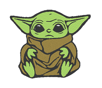 AnimeandGameEmbroidery on X: Doing a Baby Yoda today along with