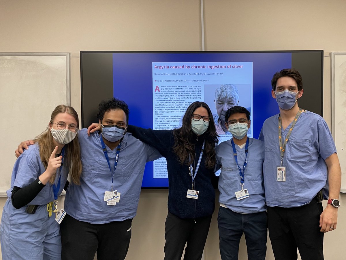 No more silver for 💙BLUE TEAM💙 or this patient with argyria in our Final Jeopardy question! 

Congrats to <a href="/DavidJuurlink/">David Juurlink</a>’s team on the big win🥇at Block 11 CTU <a href="/Jeopardy/">Jeopardy!</a>!!