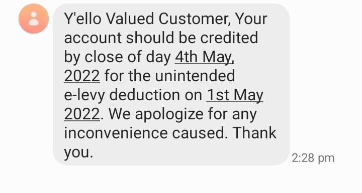 E-Levy Refund Alert

I'm waiting 😅
 <a href="/MTNGhana/">MTN Ghana</a> <a href="/mocghana/">Ministry of Comms</a>