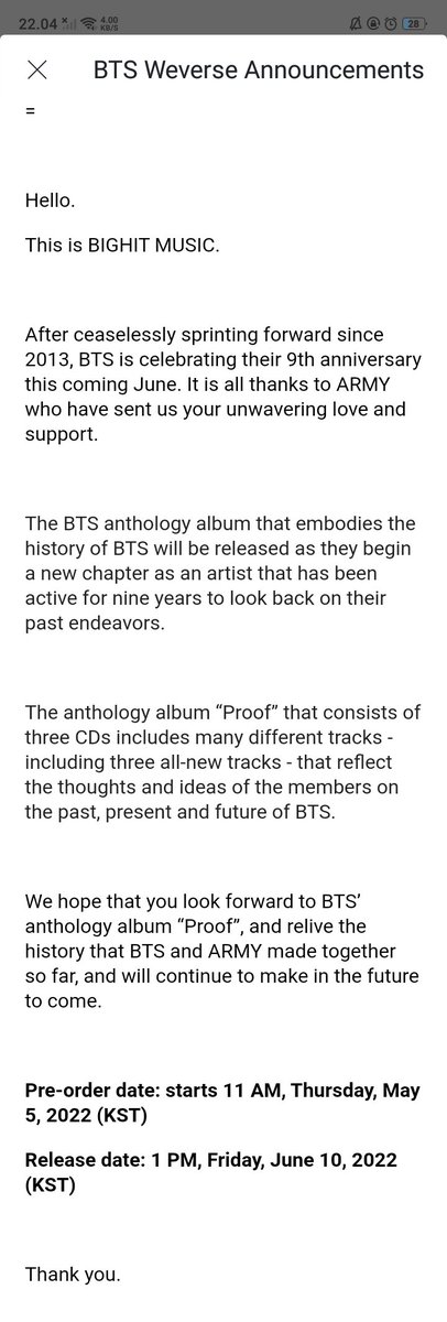 dinamrdaa_'s tweet photo. Asli deg²an itu beneran 3 lagu baru apa gimana😭 antologi??? Gak sabar💜😭🤸
#BANGTAN 
#BTS_PROOF
#BTSCOMEBACK2022 https://t.co/1UNgQZ5YvC