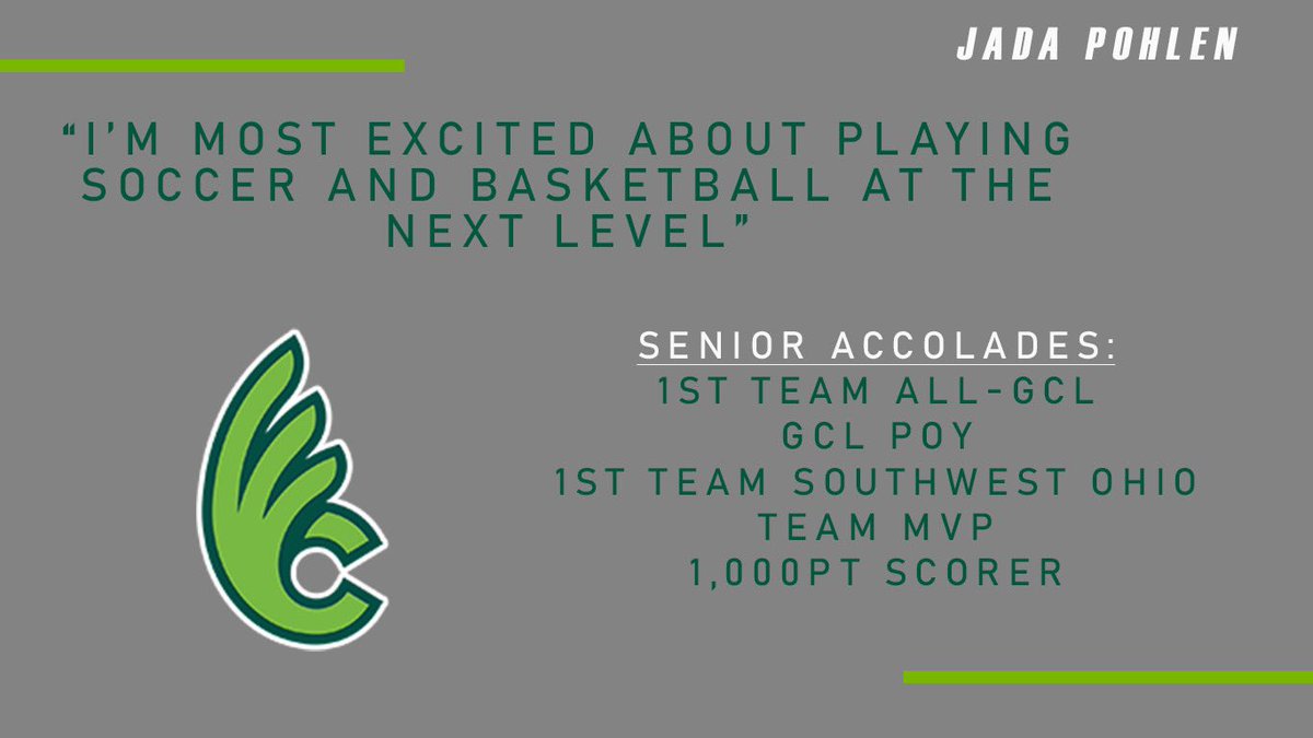 Please welcome incoming freshman: Jada Pohlen from Fairfield, OH!