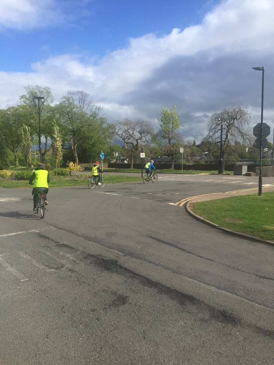 Another cycling skills session sets off.