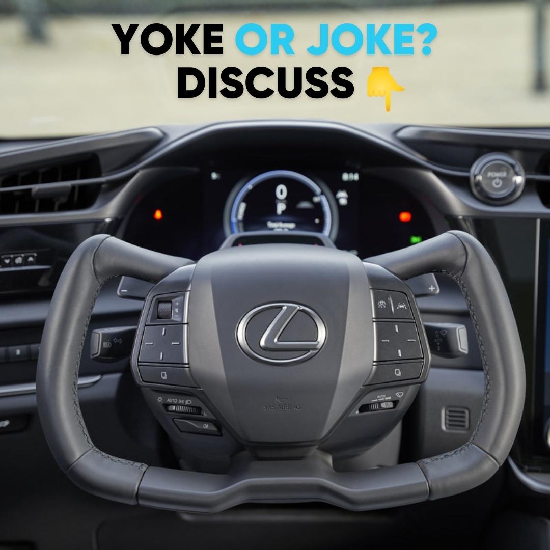 Lexus is joining team Yoke with the 2023 RZ 😲
Team Yoke or Joke? If it doesn't fly, then why?!

#yoke #dontreinventhewheel #cars #lexus #joke #auto #tesla #SUV #detailing