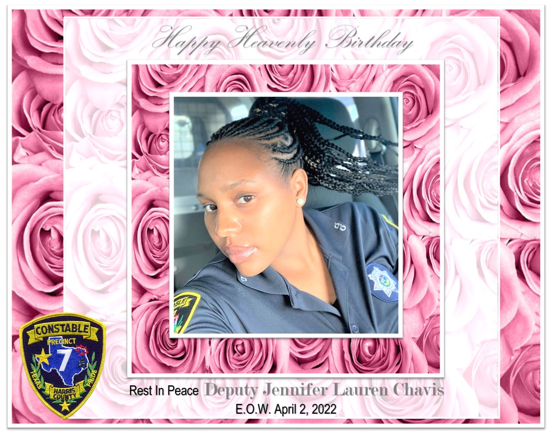 We will always hold the memories of Deputy Jennifer Chavis close to our hearts. Today she would have turned 33-years-old. Happy Heavenly Birthday, Jennifer. 
~Gone but Never Forgotten~