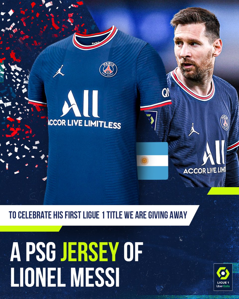 Ligue1_ENG's tweet photo. 🚨 We’ve got an AMAZING giveaway! 

🇦🇷 To win this @PSG_English x 𝗟𝗶𝗼𝗻𝗲𝗹 𝗠𝗲𝘀𝘀𝗶 jersey: 

1️⃣ Follow @Ligue1_ENG &amp; @PSG_English 
2️⃣ RT this post.

One winner will be announced on Monday, May 9, good luck! https://t.co/reF3Au6fBx