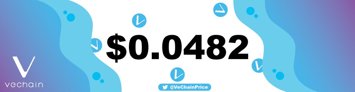 VeChainPrice's tweet image. #VeChain #VeFam $vet price: $ 0.04818111 📉