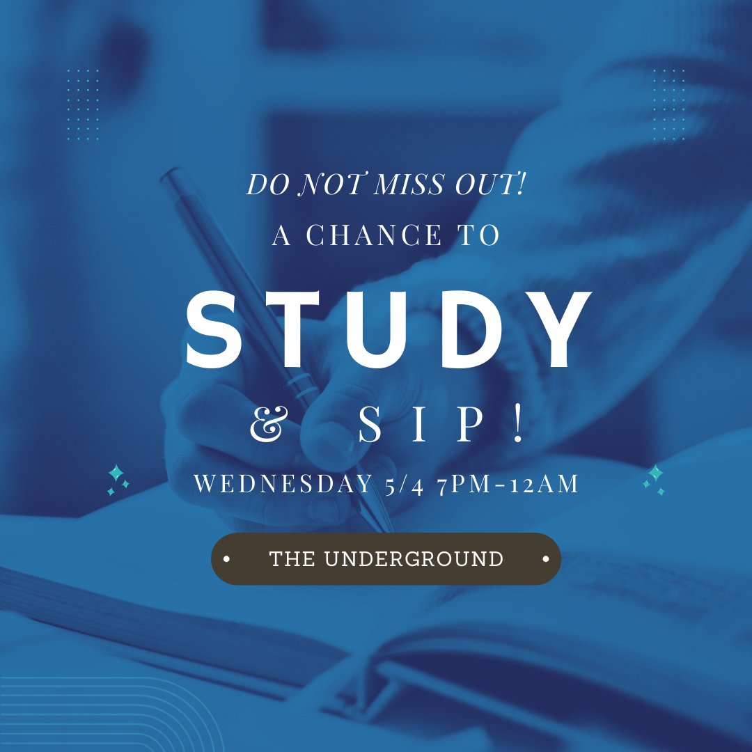 TheUGWooster's tweet photo. Have some last min studying to do? Join us at the UG tonight for Study &amp; Stip. We will be open late, 7pm-12am. So grab your books and a drink and come hang out.

Cow Card and ID needed for entry. https://t.co/gvC4wC9dJ3